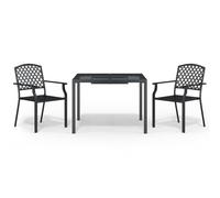 (100 cm table length/ 3 piece) vidaXL Garden Dining Set Outdoor Dining Table and Chairs Solid Wood Acacia
