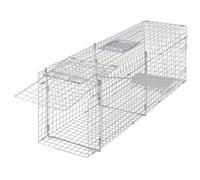 (100 cm) vidaXL Animal Trap Humane Rat Trap Cat Cage Trap Animal Cage Galvanised Iron