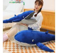 100 cm Whale Plush Toy, Large Plush Whale Toy, Soft Blue Dophin Hug Cushion, Whale Cushion Plush Cushion, Huge Cuddly Stuffed Toy for Ocean Lovers, Cute Whale Plush Doll