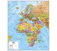 (100 cm x 120 cm, Laminated) Europe Middle East Africa (EMEA) Political Map