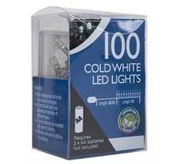 PMS 100 Cold White Christmas Xmas LED Lights Indoor Use Battery Operated