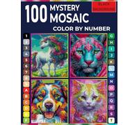 100 Color by Number Book for Adults: Black Background Designs with Rectangles, Triangles, Hexagons & Polygons Geometric Shapes - Creative Color by Number Coloring Book