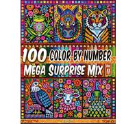 100 Color by Number - Mega Surprise Mix - Vol. 11: 100 Designs in Pixel Art - Charming Folk Animal Patterns With Nature Motifs