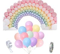 100 Colourful Balloons,10 Inch Pastel Balloons Set,Pastel Balloons,Birthday Decoration,Party Decoration,New Year's Eve Balloon, for Birthday Balloons,Wedding Valentine's Day Decoration,Graduation