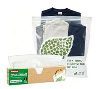 100% Compostable 2 Gallon Bag Extra Large Compostable Zip Bags, (Eco Zip) Eco Bags for Kitchen Storage, Household Organization, Camping & Commercial Use 32×42cm/Bag 15Pcs