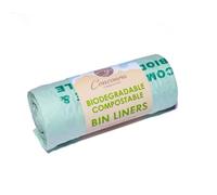 100% Compostable 30L Bin Liners Made from Sustainable Corn Starch | Plastic Free | Strong and Durable | 25 Bags in Roll