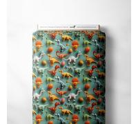 100% Cotton 3D Digital Effect Printed Visual Pattern Novelty Quilting Craft Dress Quality Sewing Fabric Material | 40 Designs | 55" - 140 cm Wide (per Metre, Dinosaurs)
