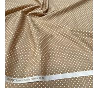 100% Cotton 3mm Polka Dot * Rose & Hubble * Superior Poplin Fabric 113cm Wide (TAN) (ONE - METRE)