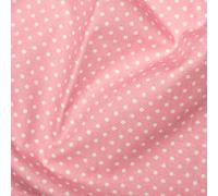 100% Cotton 3mm Polka Dot * Rose & Hubble * Superior Poplin Fabric in 40 Colours (Pale Pink) (ONE METRE)