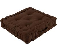 100% Cotton Armchair Booster Cushion Large Square Booster Seat Pad Dining Chair Thick Firm Cushion, Ideal for Home, Office, Garden, Pregnancy, Maternity, Elderly, Post Surgery (Brown)