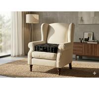 100% Cotton Armchair Booster Cushion - Thick & Firm Booster Seat Pad for Dining Chairs | Supportive Chair Cushion for Home, Office & Garden | Ideal for Pregnancy, Elderly & Post Surgery (Black)