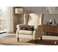 100% Cotton Armchair Booster Cushion - Thick & Firm Booster Seat Pad for Dining Chairs | Supportive Chair Cushion for Home, Office & Garden | Ideal for Pregnancy, Elderly & Post Surgery (Chocolate)