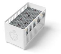 100% COTTON BABY BED FITTED SHEET FIT JUNIOR BED 160x80cm Fox in Forest Grey