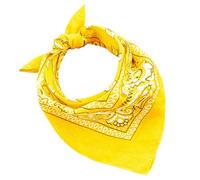 100% Cotton Bandana Set of 3/5/10 for Women Men Kids Unisex Plain and/or Paisley Pattern Ref A644, yellow, Set 1 pz