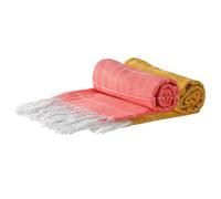 Turkish 100% Cotton Soft Lightweight Bath Towel Abosrbent Beach Sheet - 170 x 90cm - Cantaloupe/Mustard - Pack of 4 Nicola Spring Multi Bath Towel