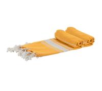 100% Cotton Bath Towel Turkish Style Hamman Beach Towel Sheet - 170 x 90cm (x2) Nicola Spring Mustard Bath Towel