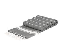 100% Cotton Bath Towel Turkish Style Hamman Beach Towel Sheet - 170 x 90cm (x4) Nicola Spring Charcoal Bath Towel
