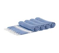 100% Cotton Bath Towel Turkish Style Hamman Beach Towel Sheet - 170 x 90cm (x4) Nicola Spring Navy Bath Towel