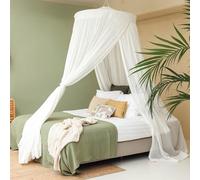 100% Cotton Bed Canopy for Queen & King-Size Beds | 2 Decorative Openings