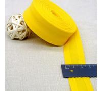 100% Cotton Bias Binding Tape 25mm for Sewing Bunting Edging Trimming 1 Inch (Yellow,5 metres)