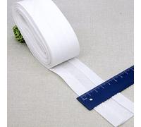 100% Cotton Bias Binding Tape 40mm for Sewing Bunting Edging Trimming 1.5 Inch 5 metres (White)