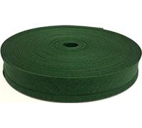 100% Cotton Bias Binding Tape 50m, Double Folded 50 Metre Roll, 1 Inch 25mm Wide, Edging for Sewing, Bunting, Upholstery, Furniture, Piping & Garments (Bottel Green 6320)