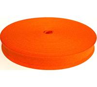 100% Cotton Bias Binding Tape 50m, Double Folded 50 Metre Roll, 1 Inch 25mm Wide, Edging for Sewing, Bunting, Upholstery, Furniture, Piping & Garments (Orange 6414)