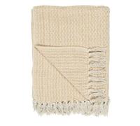 100 % Cotton Blanket Throw Cream/Yellow by Ib Laursen