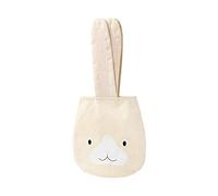 100% Cotton Bunny Bag with Pom Tail - Perfect for Collecting Eggs on Your Easter Egg Hunt