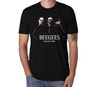 100% Cotton Casual Slim Funny Grapgic Short Sleeves Bee Gees T-Shirt for Men(3X-Large)
