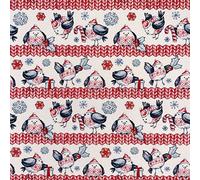 100% Cotton Christmas Fabric Material Sold by The Metre 139cm Wide (Jolly Robins - CC353) (Fat Quarter)
