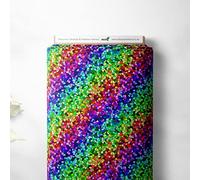 100% Cotton Colours of The Rainbow Multi Printed Design Children Kids Craft Dress Quality Sewing Fabric Material | 55" - 140 cm Wide (Per Metre, Mosaic)