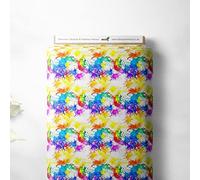 100% Cotton Colours of The Rainbow Multi Printed Design Children Kids Craft Dress Quality Sewing Fabric Material | 55" - 140 cm Wide (Per Metre, Paint Splash)