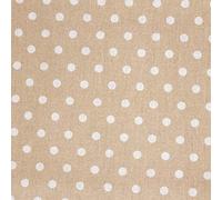 100% Cotton Crafting Fabric - Metre, Half Metre and Fat Quarter - Upholstery, Quilting, Sewing - Stars, Chevron, Stripes, Spotty(Spotty Beige Fabric, Half Metre)