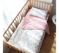 100% Cotton Crib Bedding Set for Toddler Boys Girls,3Pcs Include Duvet Cover,Fitted Sheet,Pillowcase, Baby Bed Linen,Nursery Decoration (Swan)