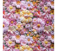 100% Cotton Digital 3D Fabric Floral Flower Edna Street 149cm Wide (Price Per Metre)