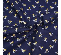 100% Cotton Digital Fabric Bumble Bee Buzzy Bumblebee Insect - Navy 140cm Wide Crafty (Price Per Half Metre)