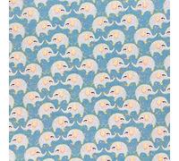 100% Cotton Digital Fabric Elephant Love in Lines 140cm Wide Crafty (Price Per Half Metre)