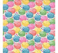 100% Cotton Digital Fabric Valentines Macaroon Love - per metre