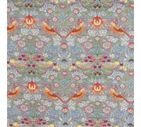 100% Cotton Digital Fabric William Morris Strawberry Thief (Sold Per Half Metre) (Azure)