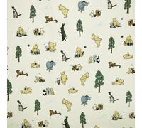 100% Cotton Digital Fabric Winnie and Friends Winnie The Pooh Piglet 112cm Wide (Price Per Metre) (Cream)