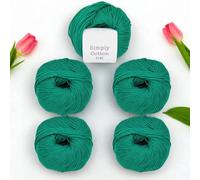 100% Cotton Double Knitting Yarn - Soft, Matte Finish - Lightweight & Breathable - Ideal for Garments, Baby & Accessories - 5 x 50g Balls - Simply Cotton DK 045 Foxglove