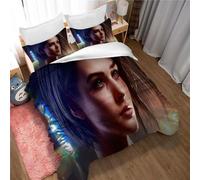 100% Cotton Duvet Cover Double Kids Resident Evil Bedding Set Printed Quilt Cover Set White And Blue All Season Bedding Set (135x200cm(Single),Resident Evil 04)