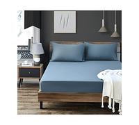 100% Cotton Extra Deep Pocket Fitted Sheet 45cm 17.71 Inches Soft Premium Breathable Hypoallergenic Bottom Bed Linen For Single Twin Full Queen King Small Double 1 Piece Only No Pillowcase Easy Care