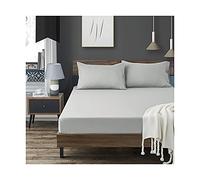 100% Cotton Extra Deep Pocket Fitted Sheet 45cm 17.71 Inches Soft Premium Breathable Hypoallergenic Bottom Bed Linen For Single Twin Full Queen King Small Double 1 Piece Only No Pillowcase Easy Care