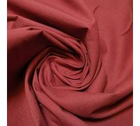 100% Cotton Fabric 112cm Wide Plain Cambric Poplin (Maroon, 1 Meter)