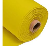 100% Cotton Fabric 60 Inch 150cm Wide 150GSM Material for Sewing, Dressmaking, Quilting, Curtain Linings, Pillowcases & Totes Fabric by The Half Metre by Discount Fabrics LTD(Sunshine Yellow, 5m)