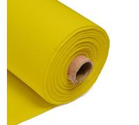 100% Cotton Fabric 60 Inch 150cm Wide 150GSM Material for Sewing, Dressmaking, Quilting, Curtain Linings, Pillowcases & Totes Fabric by The Half Metre by Discount Fabrics LTD(Sunshine Yellow, 25m)