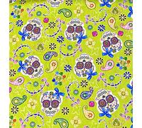 100% Cotton Fabric Calavera Sugar Skulls Mexican Day of The Dead Halloween 130cm Wide (Price Per Metre)