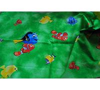 100% Cotton Fabric Material Disney FINDING NEMO/DORY - GREEN